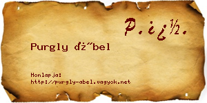 Purgly Ábel névjegykártya